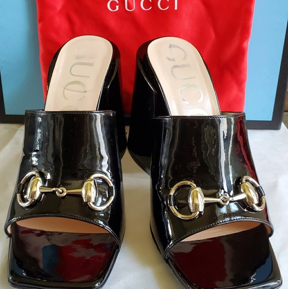 Gucci Patent Mules - Picture 1 of 12
